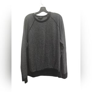 Vince Men’s Textured Knit Sweater – Black Blend – Size XL